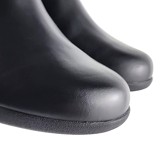 Aravon Women's Black Waterproof Leather Short Wedge Boots Buckle Strap Size 11 - Picture 9 of 16